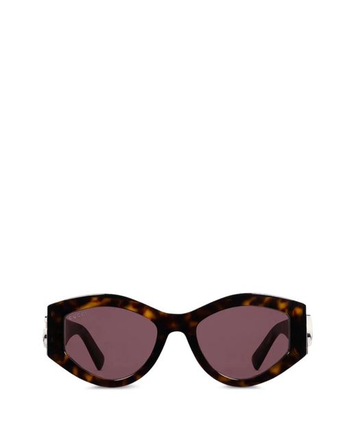 Gucci Purple Lunettes De Soleil À Monture Ovale