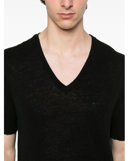 Camisa de mezcla de lino Thom Krom de hombre de color Black