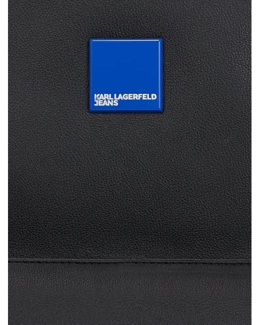 Karl Lagerfeld Blue Logo Backpack for men