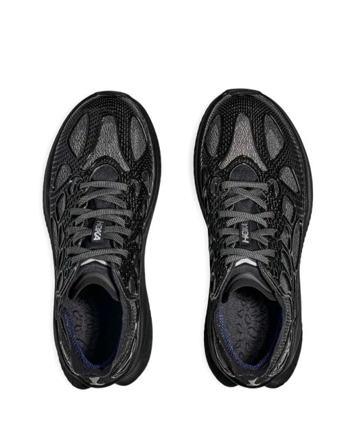 Hoka One One Black Mach X Caged Sneakers