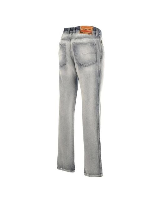 DIESEL Gray Five-Pocket Jeans for men