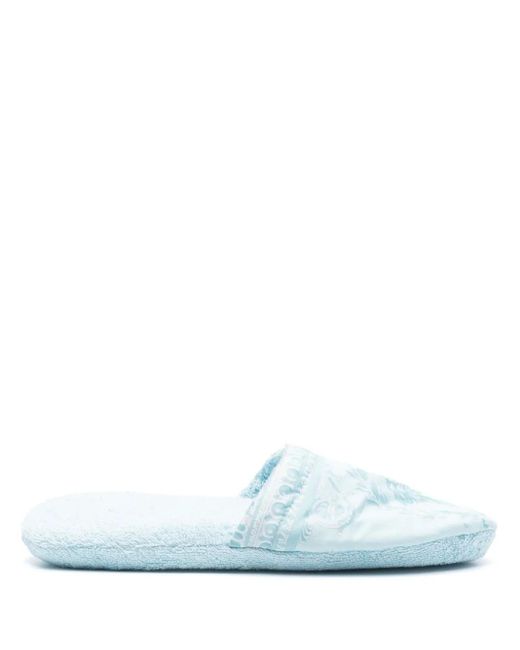 Versace White I Baroque Slippers