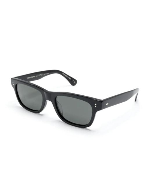Oliver Peoples Gray Rosson Rectangle-Frame Sunglasses