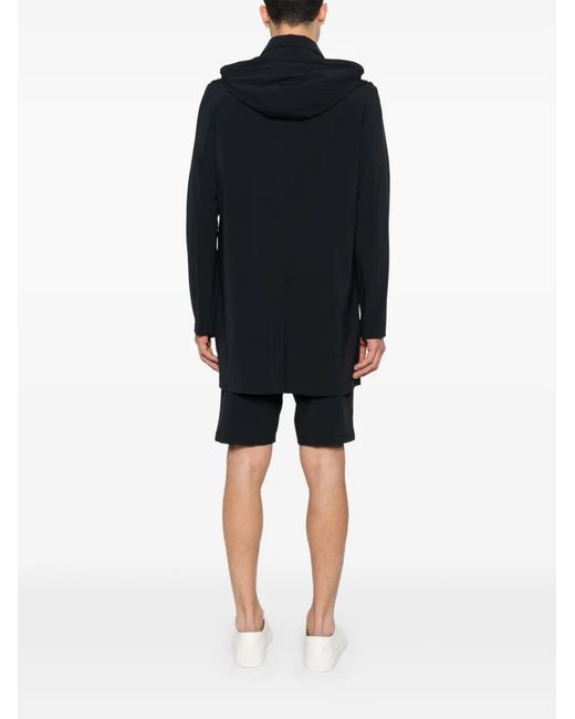 Manuel Ritz Blue Buttoned Hooded Coat for men