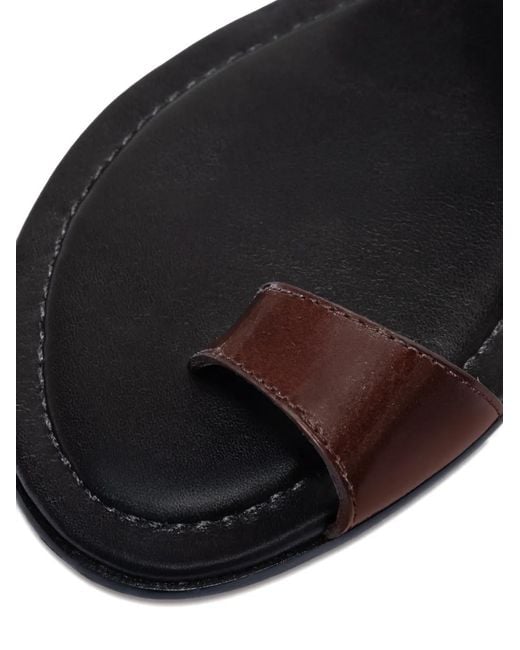 Bernardo White Hartshorn Toe-Ring Buckle Flat Sandals