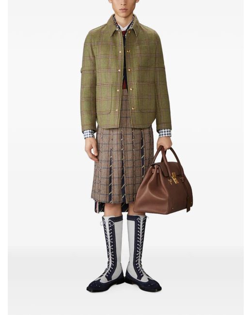 Thom Browne Green Hunting Tweed Armband Utility Jacket for men