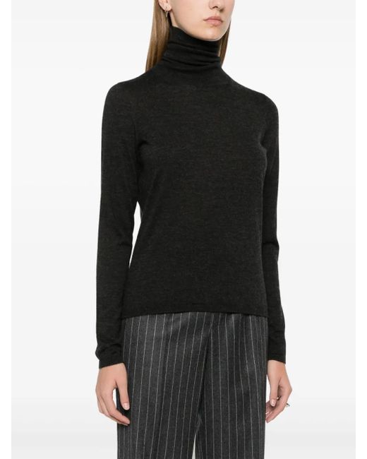 Max Mara Black Cashmere Turtle-Neck Sweater