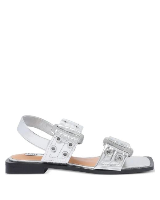 Steve Madden Saria バックル サンダル White
