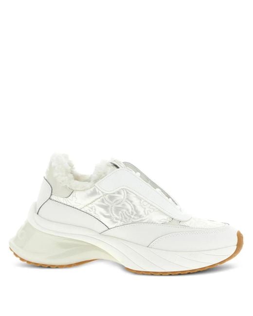 Pinko White Ariel 19 Platform Sneakers