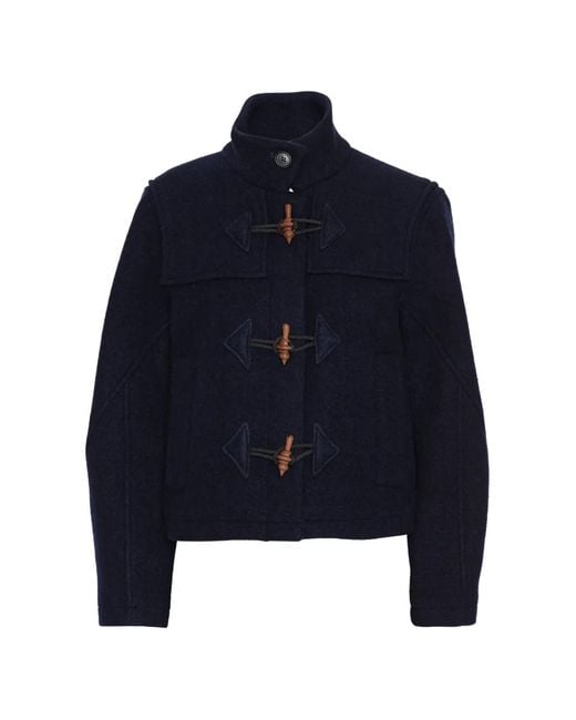 Henrik Vibskov Blue Duffle Toggle-Fastening Jacket
