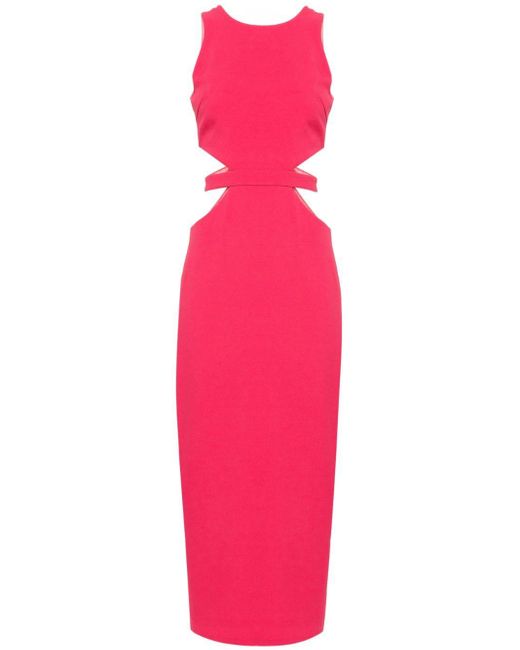 Racil Pink Jerry Crepe Midi Dress