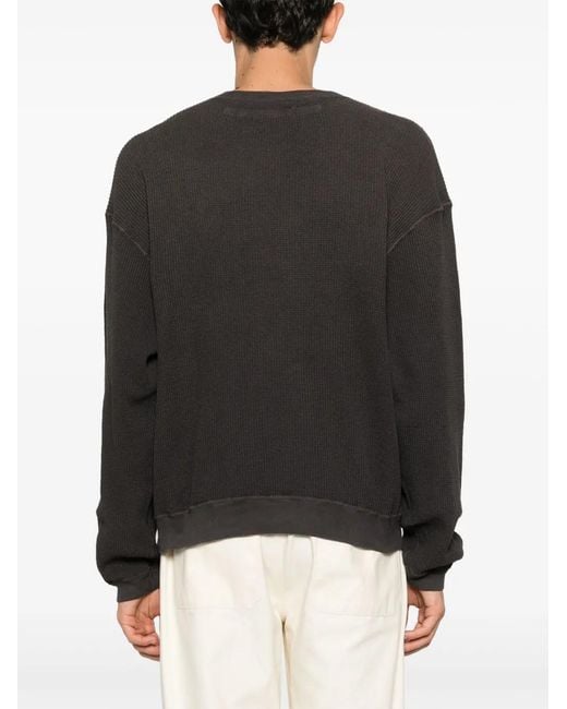 Kapital Black Drop-Shoulder Cotton Sweatshirt for men