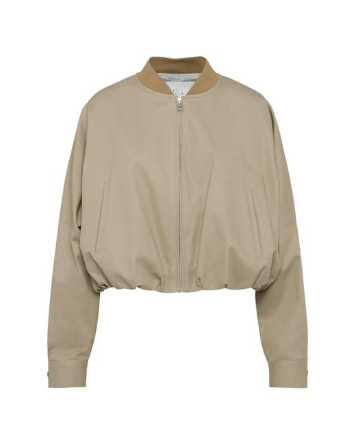 Tela Natural Zip-Fastening Bomber Jacket
