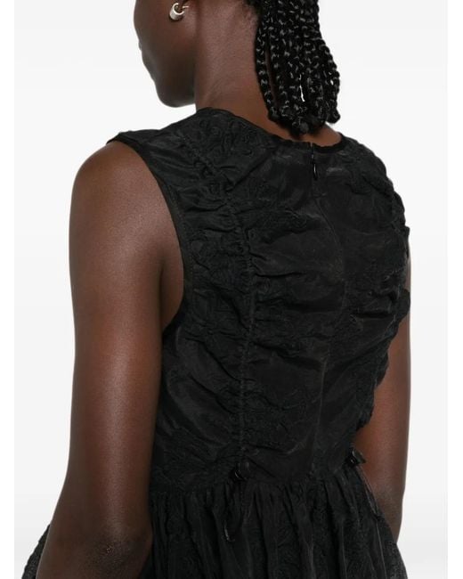 CECILIE BAHNSEN Black Sleeveless Midi Dress