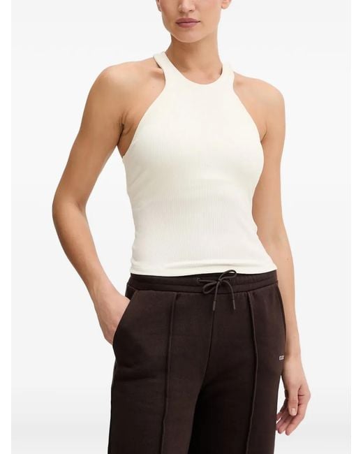 Guess Geribbelde Tanktop in het White