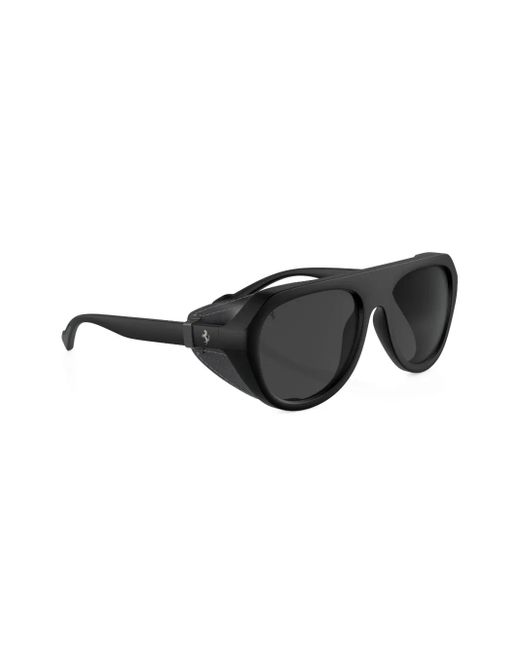 Ferrari Black Pilot-Frame Sunglasses
