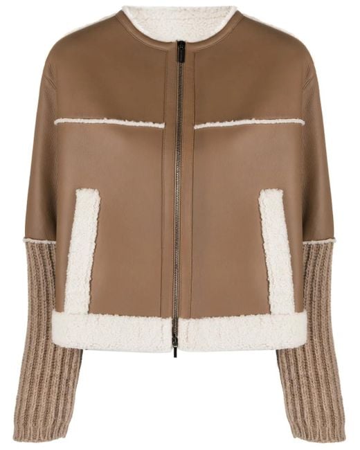Fabiana Filippi Brown Shearling Jacket