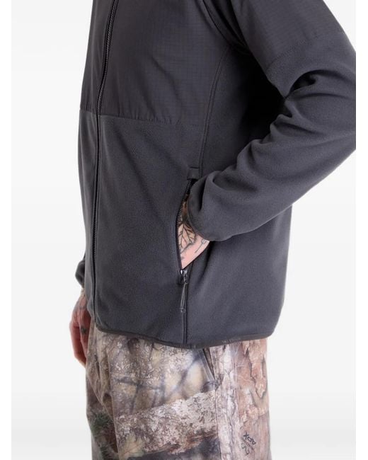 The North Face Blue Glacier Panelled Logo-Print Jacket for men