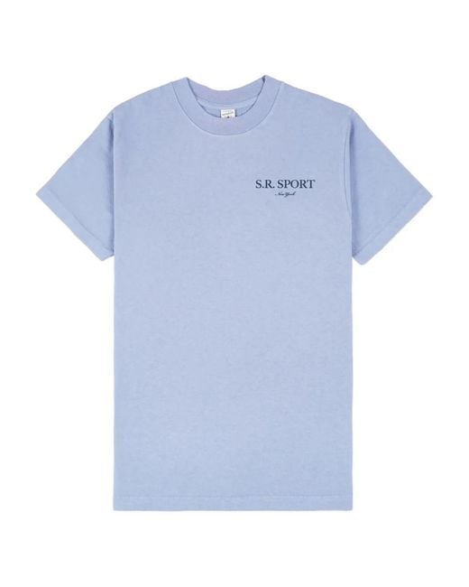 Sporty & Rich Blue Cotton T-Shirt
