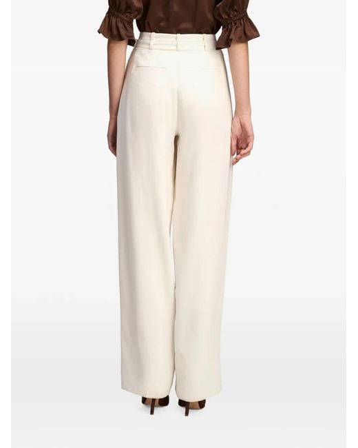 Cinq À Sept White Maelor Belted Pleated Trousers
