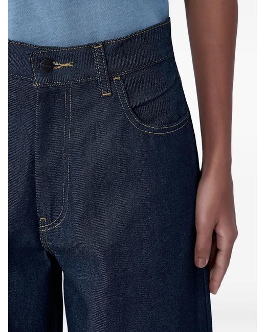 Carhartt Blue W' Brandon Five-Pocket Wide-Leg Trousers