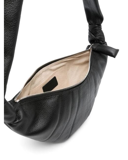 Lemaire Black Croissant Small Leather Shoulder Bag