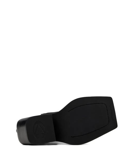 CAMPERLAB Black Square Toe Leather Boots