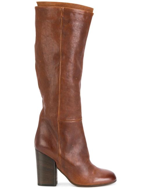 Pantanetti Knee Length Boots in Brown - Lyst