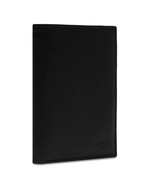 Lancel Black Leon Smooth Leather Wallet for men