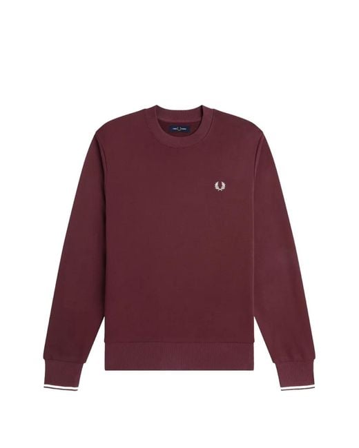 Fred Perry Geribbelde Sweater in het Purple voor heren