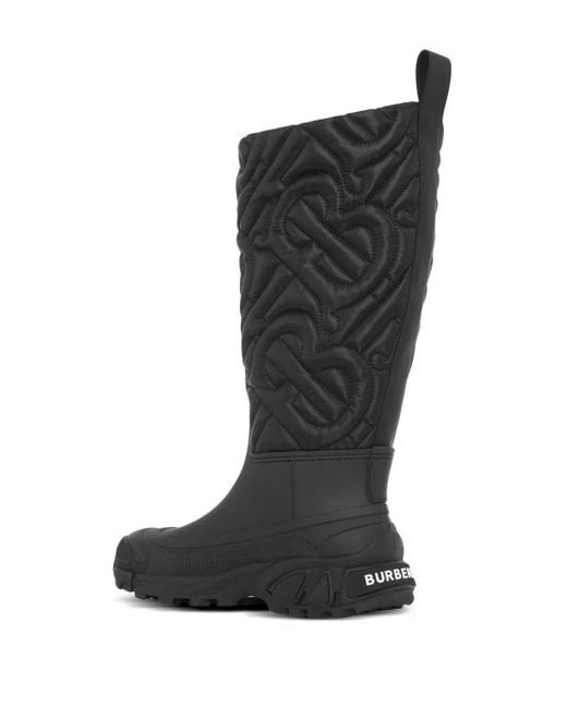 Bottes De Pluie Rotherfield À Design Matelassé Burberry en coloris Black