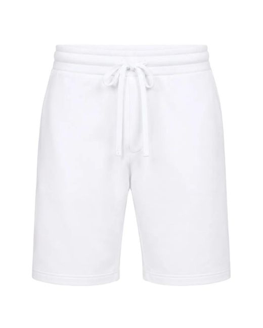 Iceberg White Drawstring-Waist Logo-Print Shorts for men