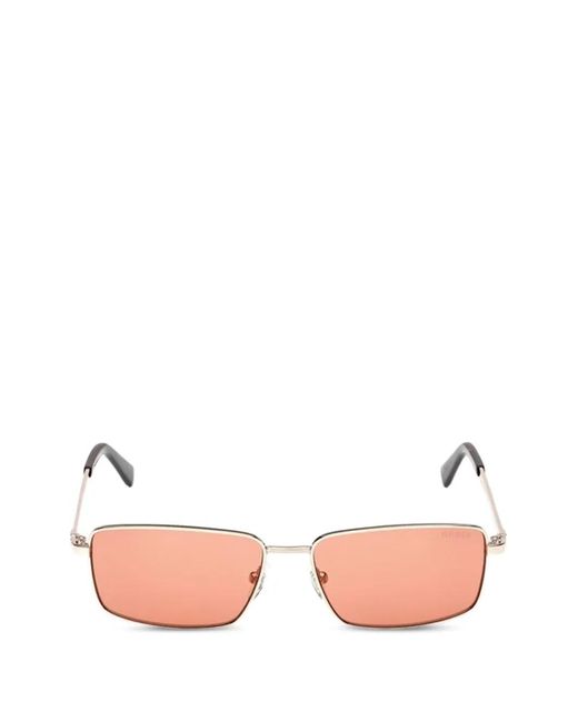 GUESS EYEWEAR Pink Rectangle-Frame Sunglasses for men