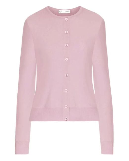 Cardigan À Boutonnière Oscar de la Renta en coloris Pink