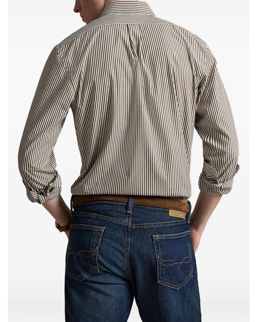 Polo Ralph Lauren Men's Gray Striped Shirt