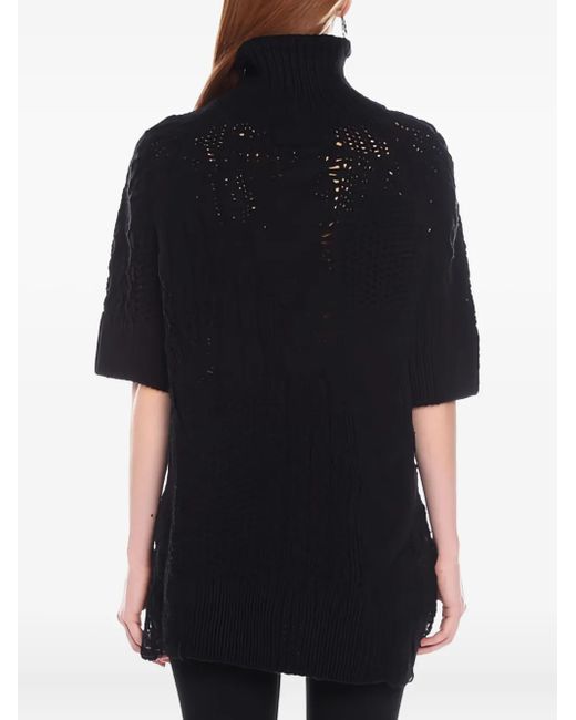 Ermanno Scervino Black Wool Blend Knitted Top