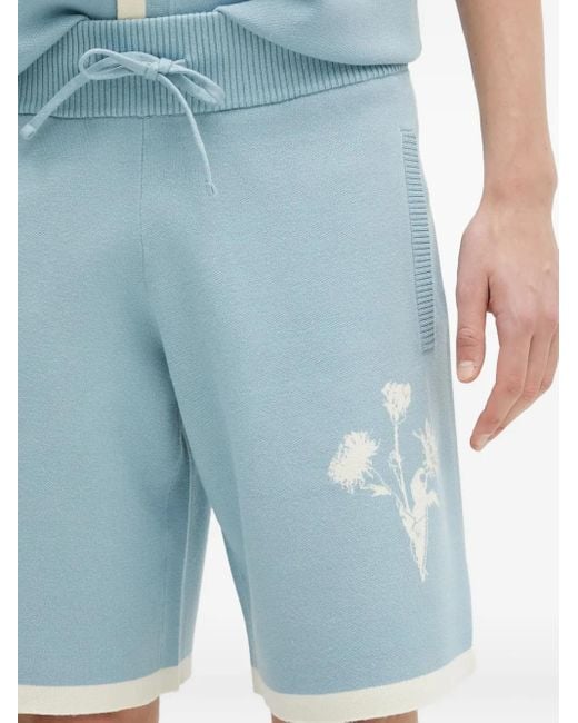 Bermudas con flores bordadas Filling Pieces de hombre de color Blue