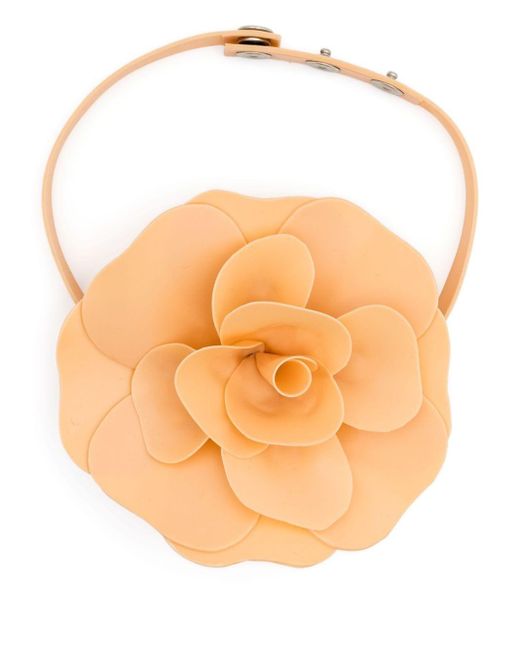 Philosophy Di Lorenzo Serafini Orange Floral-appliqué Choker Necklace