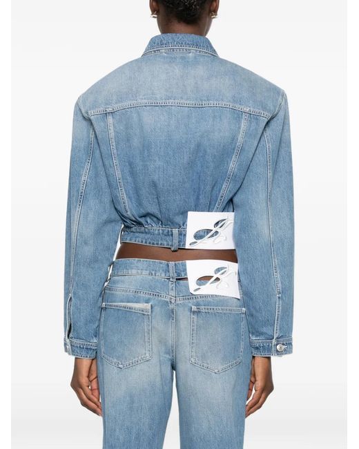 JULIE KEGELS Blue Cropped Denim Jacket