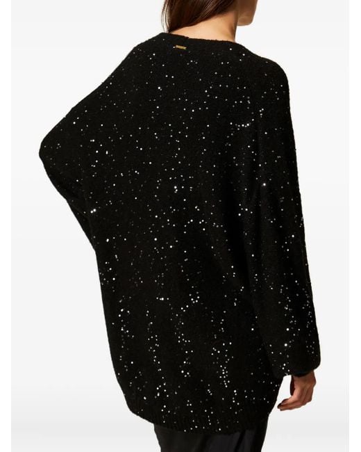 Twinset Black Sequin Cardigan