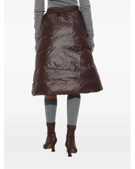Gonna Midi Con Coulisse di Jil Sander in Brown