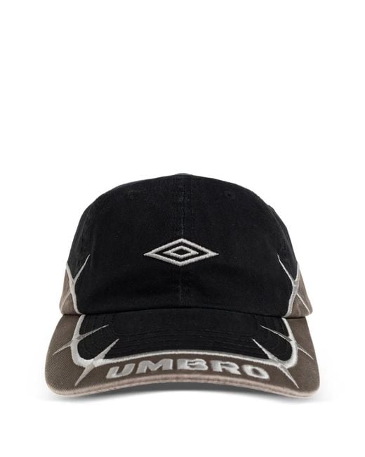 Umbro Black Casquette Spikes Cap X Slam Jam À Logo Brodé for men