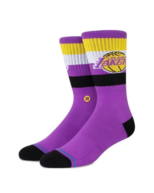 Stance Purple X Nba Los Angeles Lakers Crew Socks for men