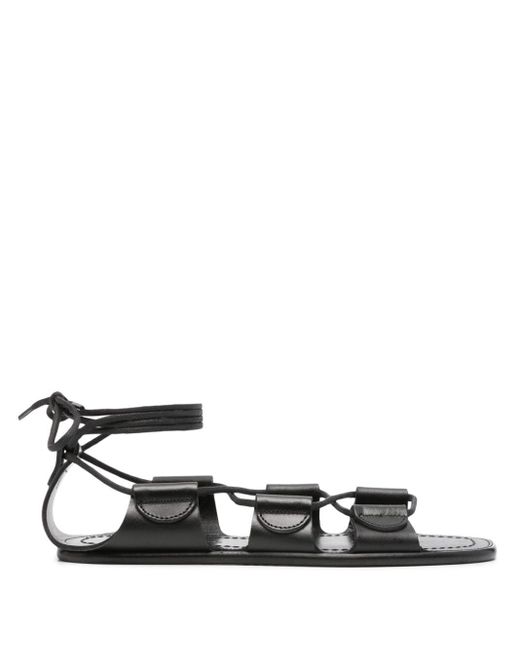 Maison Margiela White Laced Leather Sandals