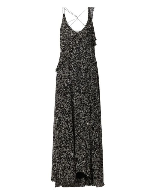 Isabel Marant Black Luxie Geometric-Pattern Maxi Dress