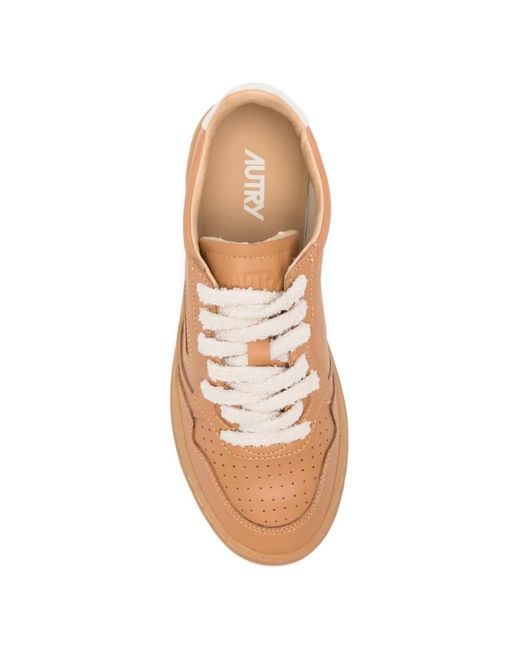 Autry Pink Leather Sneakers