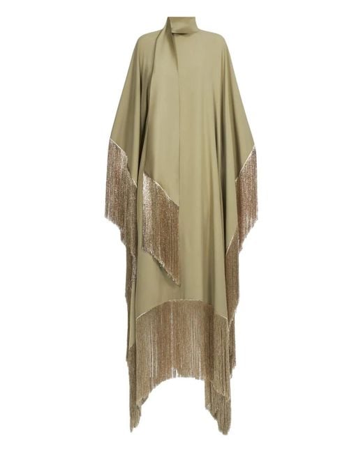 Taller Marmo Women's Green Mrs. Ross Revue Fringed Midi Dress