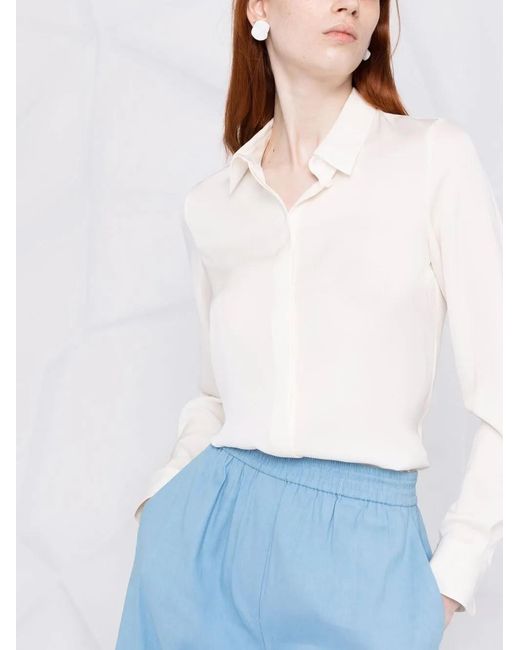 Theory White Classic Fitted Shirt Clothing
