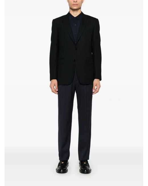 Canali Black Single-Breasted Blazer for men