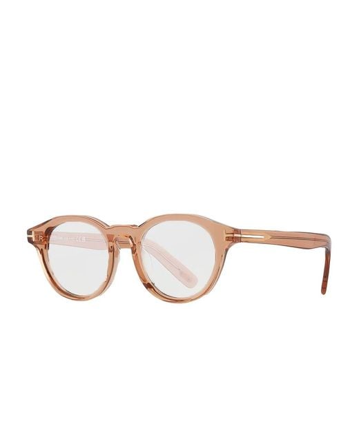 Tom Ford Pink Round-Frame Sunglasses for men